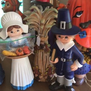 Handmade Ceramic Pilgrims 3 piece